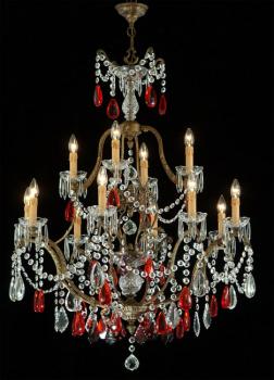 Crystal chandelier - Chandelier Gold  Forge-color crystal