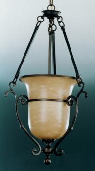 Alabaster chandelier - Chandelier Rust Brown-Champagne Alabaster