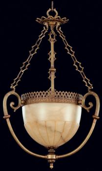 Alabaster chandelier - Chandelier Rust Brown-Champagne Alabaster